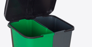 60L New Foot Pedal Recycling <strong>Bin</strong> <strong>Dual</strong> Compartment Bathroom Trash Can Eco-Friendly Saving <strong>Kitchen</strong> Garbage <strong>Bins</strong> - Product Image 4