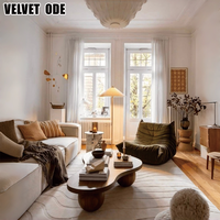 Fauteuil Caterpillar en velours côtelé, style vintage, avec dossier confortable et plis froncés, idéal pour l'entrée, toutes saisons, commande d'échantillon