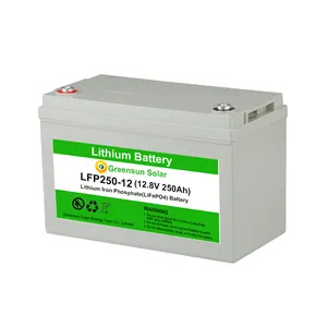 Greensun ליתיום יון סוללות 12 v 250ah litium סוללה סולארית עבור מערכת אנרגיה סולארית