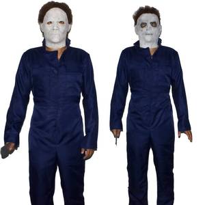 Costume de cosplay de film HP Michael Myers, ensemble uniforme d'assassin d'horreur, masque à capuche, fête d'Halloween pour hommes - Product Image 3
