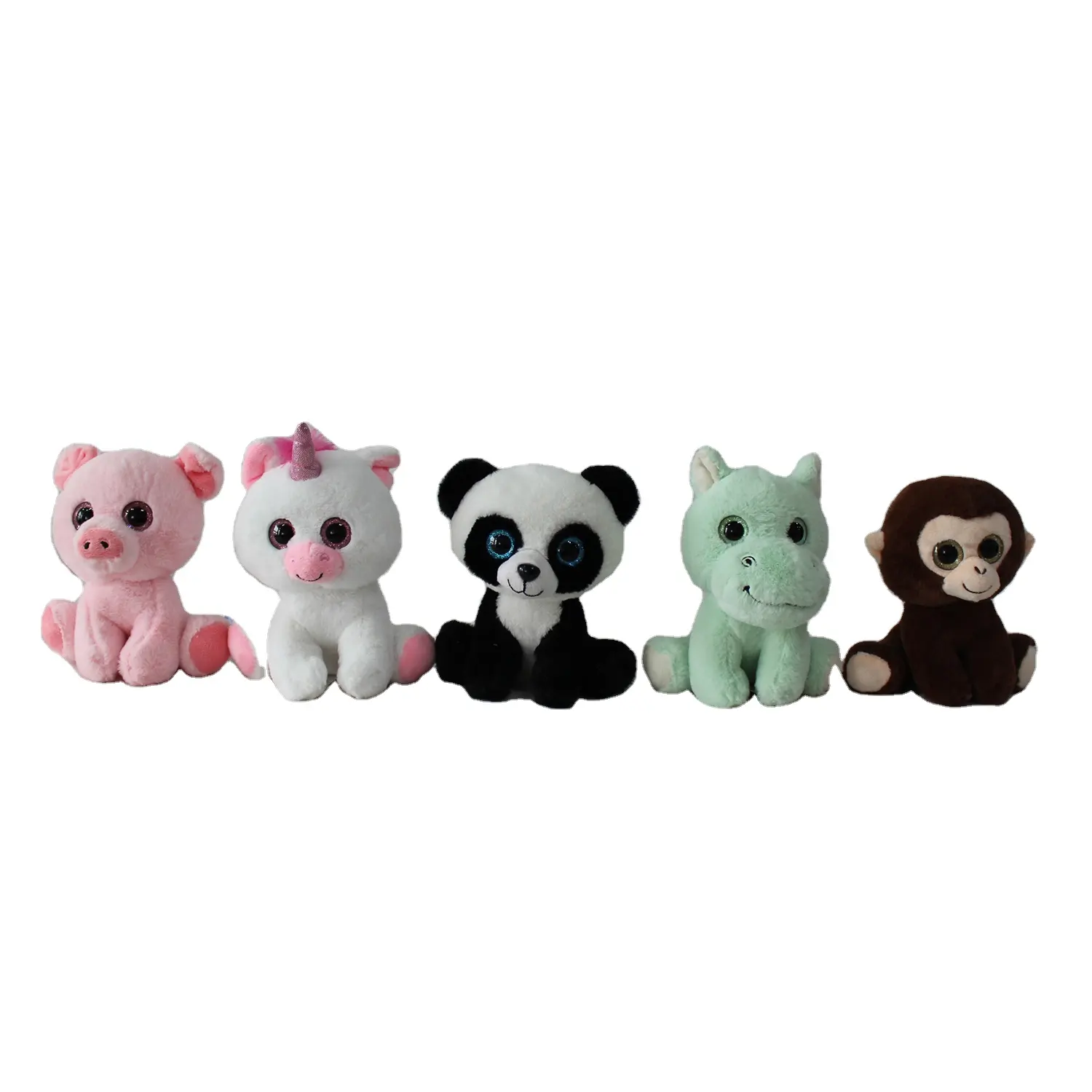 Soft Plush Toy Custom Adorable Stuffed Animal Pig Unicorn Panda Hippo Monkey Plush Dolls Toys for Boy and Girls Children Gifts