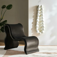 Fauteuil d'appoint moderne et élégant à motif zèbre, grand fauteuil de salon en bois noir et blanc à motif zèbre, en vente