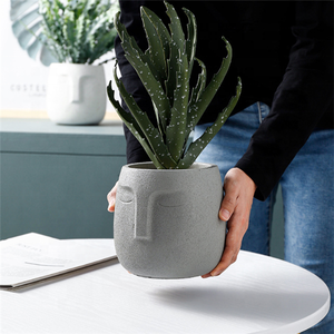 <span class=keywords><strong>Pot</strong></span> <span class=keywords><strong>de</strong></span> plantes succulentes <span class=keywords><strong>en</strong></span> céramique, 1 pièce, <span class=keywords><strong>forme</strong></span> <span class=keywords><strong>de</strong></span> <span class=keywords><strong>visage</strong></span> naturelle, pour l'extérieur, décoration <span class=keywords><strong>de</strong></span> jardin - Product Image 5