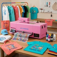 Printer DTF Pink S13 A3 XP600 33cm Mesin Transfer Langsung ke Film untuk Pencetakan Kaos Katun, Hoodie, Tas, Denim, Poliester