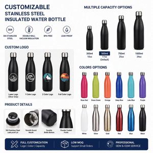 Custom Logo Print Sport Drink Bottle 500/750ml Stainless Water Bottles Insulated Cola Bottle Promo Corporate Event Business <b>Gift</b> - Product Image 3