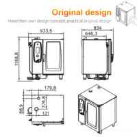 Four combiné électrique à 10 plateaux avec commande tactile numérique, porte coulissante, qualité professionnelle, pour boulangerie, four à vapeur de comptoir, restaurants, 380V