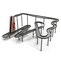 Professionnel grande taille bloc labyrinthe marbre flipper course course labyrinthe balle bricolage piste billard marbre course ensemble de course