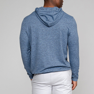 Sudadera con capucha de rendimiento para hombre de tela extremadamente suave transpirable que absorbe la humedad de material elástico en cuatro direcciones - Product Image 2