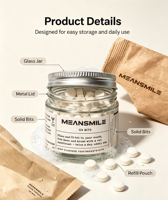 Tablettes de dentifrice blanchissantes douces aux ingrédients naturels, best-seller en Europe, fabricant OEM, vente en gros en vrac, conception d'emballage gratuite