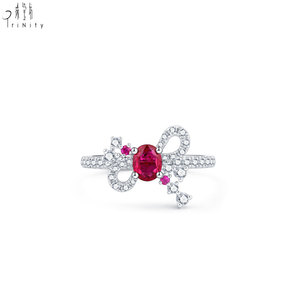 Nouveaux produits en gros du fabricant : Ensemble de bijoux en rubis, or blanc massif 18 carats, diamants naturels véritables, pierres précieuses, bijoux en rubis - Product Image 4