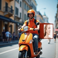 500*500*500mm étanche haute luminosité extérieur antichoc P3 publicité LED nourriture à emporter numérique livraison boîte affichage