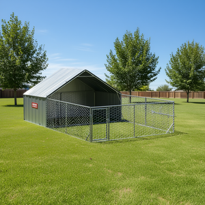 Caseta Grande para Perros de Exterior, Jaula para Mascotas de Acero Galvanizado, Resistente a la Intemperie, Duradera para Perros - Product Image 2
