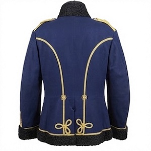Chaqueta de Húsar Azul Oscuro con Cuello Alto y Botones Decorativos para Disfraces, Uniformes, Fiestas y Actuaciones - Product Image 5