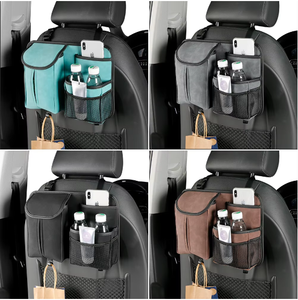 Organiseurs de voiture multifonctions, sac de rangement pour siège arrière de voiture avec crochet, boîte à mouchoirs pour voiture, organiseur de siège de camion - Product Image 2