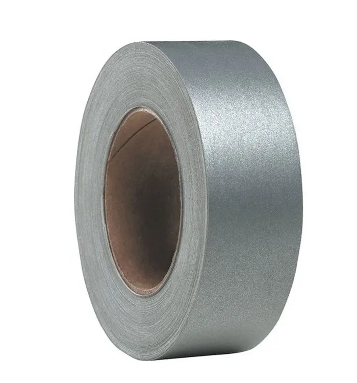 High brightness Retro reflective warning grey Sew On Reflective Polyester TC fabric tape roll for PPE safety work uniforms