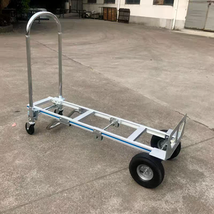2-in-1 <span class=keywords><strong>Plus</strong></span> troli Manual aluminium industri panjang dengan kapasitas 200/250kg struktur Platform empat roda dapat disesuaikan OEM - Product Image 6