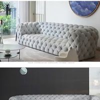 Ensemble de canapés en tissu velours au design moderne et simpliste de luxe pour la maison ou le mariage
