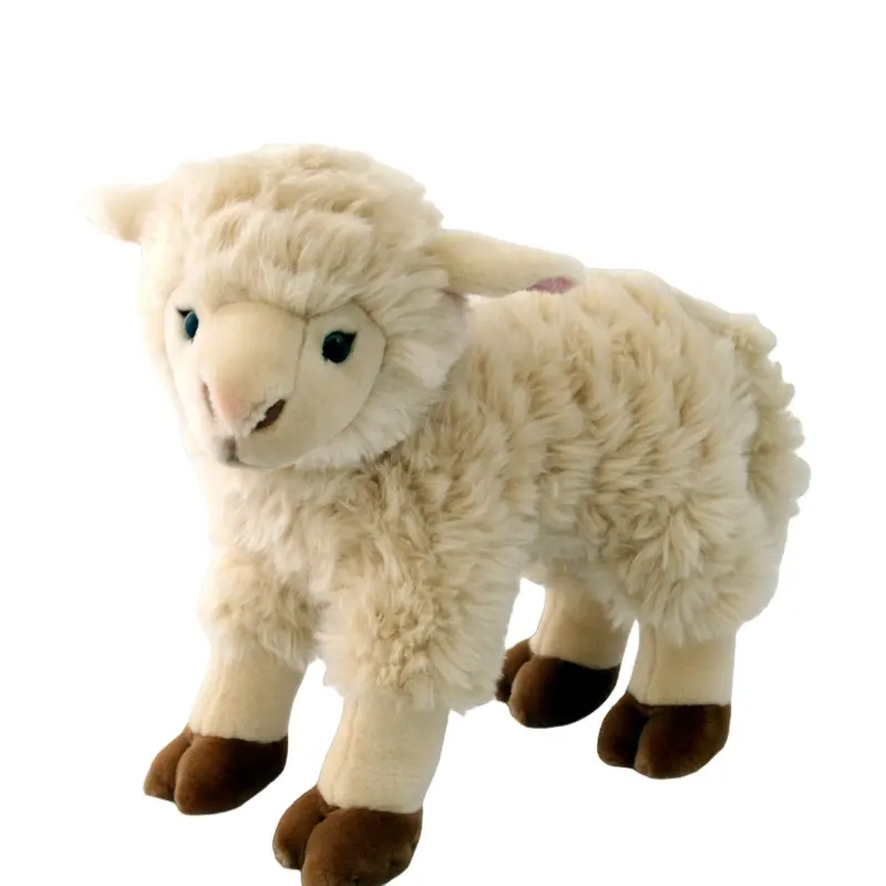 Simulação pelúcia ovelha brinquedo, pelúcia, cordeiro, animal de pelúcia, macio, boneca