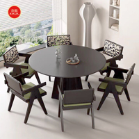 Ensemble de table et de chaises de restaurant en rotin personnalisé moderne pour hôtels, cafés, chambres - Meubles commerciaux écologiques et imperméables
