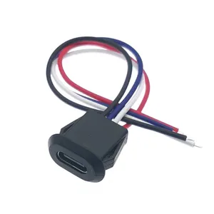 Chassis-Halterung USB C Jack-Leiterkabel Draht-Snap-In-Panel-Halterung USB Typ C Steckdose Ladekabel 4 Drähte