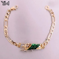 Pulsera de Eslabones Cubanos con Dije de San Judas, de Aleación de Cobre Esmaltada de Alta Gama para Hombre, con Incrustaciones de Circones Electrochapados - ¡Gran Venta!