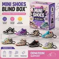 Fabricant de mini-chaussures de basket 3D personnalisables en PVC/vinyle/plastique, jouets de collection, boîtes mystères et porte-clés