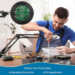 <span class=keywords><strong>Loupe</strong></span> 8X avec lumière et support 2 en 1 Lampe grossissante 3 modes de couleur LED pour la lecture, la peinture et la couture. - Product Image 5