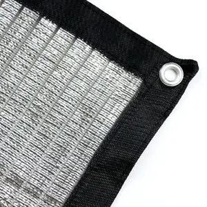 High Quality UV Resistant Reflective Silver Color Aluminum Mesh Cloth Aluminum Foil Mesh Sun Shade Net