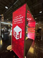 Panneau lumineux suspendu léger 16*6M pour stand d'exposition, équipement de salon professionnel, toile de fond