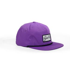 Gorras OEM con Logotipo Personalizado, Gorras de Béisbol de 5 Paneles con Visera Plana y Cierre a Presión, Gorras de Golf para Correr, Parche de Bordado a Máquina de Nailon - Product Image 5