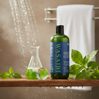 Shampooing antipelliculaire biologique au wasabi avec formule 2-en-1, soin rafraîchissant et nourrissant du cuir chevelu, ingrédients de qualité professionnelle