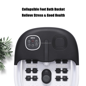 Easy Stock Wirtschaft liche faltbare Fuß Spa Bad Eimer Massage gerät mit beheizter Wasser blase und Schleifstein - Product Image 3