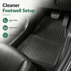 Alfombrillas de Goma para Coche Fáciles de Limpiar, 4 Piezas, Protector de Suelo para Todo Tipo de Clima, Protección Contra Lluvia, Barro y Suciedad, Envío Directo desde la UE, Polonia - Product Image 3