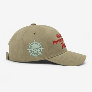 "Premium 6-Panel Faux Suede Baseball Cap Custom <b>Flat</b> Embroidery Logo Outdoor Sport <b>Hat</b> Manufacturer" - Product Image 3
