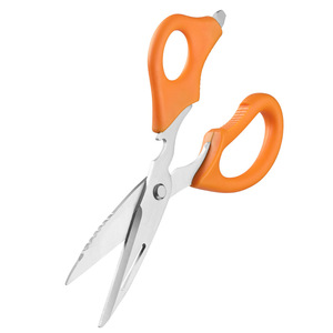 <b>Kitchen</b> <b>Scissors</b> Stainless Steel 8.5 Inch Orange Heavy Duty For Home Use - Product Image 2