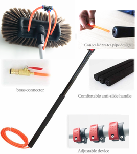 <span class=keywords><strong>Brosse</strong></span> télescopique <span class=keywords><strong>5M</strong></span> pour panneaux solaires, alimentée en eau, écologique, nettoyage facile, rotative et extensible, pour nettoyeur haute pression - Usine BSCI - Product Image 1