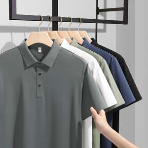 Camiseta de Golf de secado rápido para hombre con bordado de logotipo personalizado para polos, camisetas deportivas de punto, camiseta de uniforme de trabajo - Product Image 1