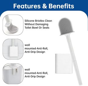Soporte Ecológico Desmontable para Escobilla de Baño con Mini Palo de Pared para Limpieza del Hogar - Product Image 3