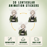 OEM personalizado su diseño 3D Lenticular pegatina papel servicio de impresión interruptor imagen publicidad promoción herramientas regalo de negocios