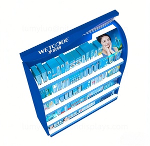 Exhibidor de Piso de Madera con LED de Primera Calidad para Marcas de Cuidado de la Piel en Tiendas Minoristas, Solución Elegante para Exhibición - Product Image 4