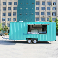 CAMPTRL 20 pieds conteneur d'expédition restaurant café cuisine mobile remorque alimentaire entièrement équipé camion de nourriture café bar