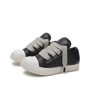 Zapatillas de Lujo para Hombre OEM de Alta Calidad con Empeine de PU Negro, Cordones Grandes, Entresuela de EVA para Todas las Estaciones y Suela Exterior que Aumenta la Altura - Product Image 3