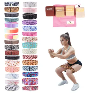 Factory wholesale fabric exercise booty bands workout non slip resistance band set /custom logo fitness hip circle bands