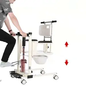 كرسي متحرك هيدروليكي لنقل المريض مع مرحاض لنقل ذوي الاحتياجات الخاصة كرسي حمام كرسي متحرك