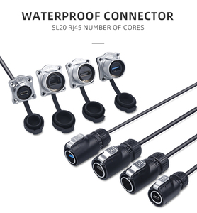 防水LP20 RJ45 <span class=keywords><strong>CAT6</strong></span>信号航空コネクタ男性女性LP-RJ45 CAT5パネルマウントイーサネットデータケーブルSocker - Product Image 5