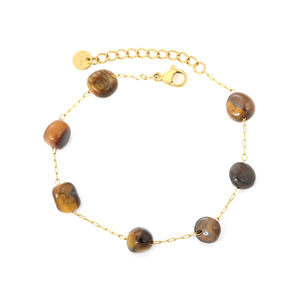 Pulsera de Cadena de Eslabones de Moda, Chapada en Oro de 18k, Acero Inoxidable, Diseño Geométrico, Joyería para Mujer - Product Image 5