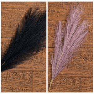 CallaFloral Fleurs artificielles de pampa à 3 sections détachables, violet et noir, à large ouverture, pour décoration de mariage et de maison - Product Image 3