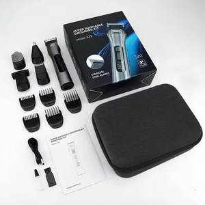 Kit de toilettage de haute qualité 5 en 1, tondeuse à barbe, nez et corps, rasoir étanche IPX6, 3 vitesses réglables, avec sac en EVA pour hommes - Product Image 6