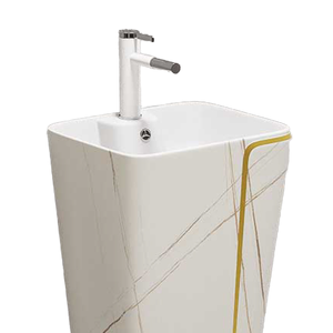 Vasque autoportante en céramique pour salle de bain, idéale pour hôtels, restaurants et maisons - Product Image 1