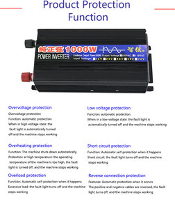 <span class=keywords><strong>Convertisseur</strong></span> de fréquence à onde sinusoïdale pure 1000W 500W DC <span class=keywords><strong>12V</strong></span> 24V 48V AC 220V, onduleur de puissance 50Hz 60Hz, transformateur pour voiture - Product Image 6